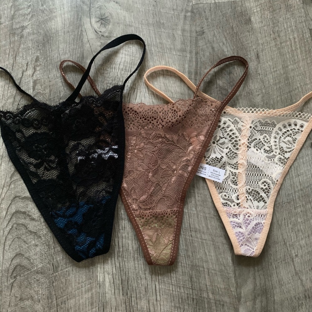 NEW Women’s 7 Pairs Lace G-String Thong Set M/L - Picture 4 of 4